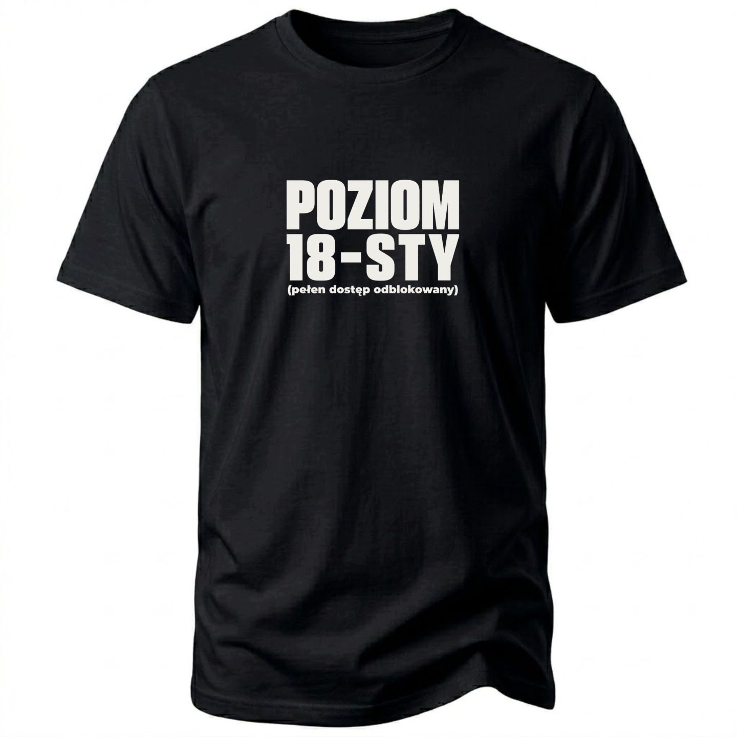 Koszulka męska śmieszny prezent na 18 urodziny 18stkę 18 lat poziom 18