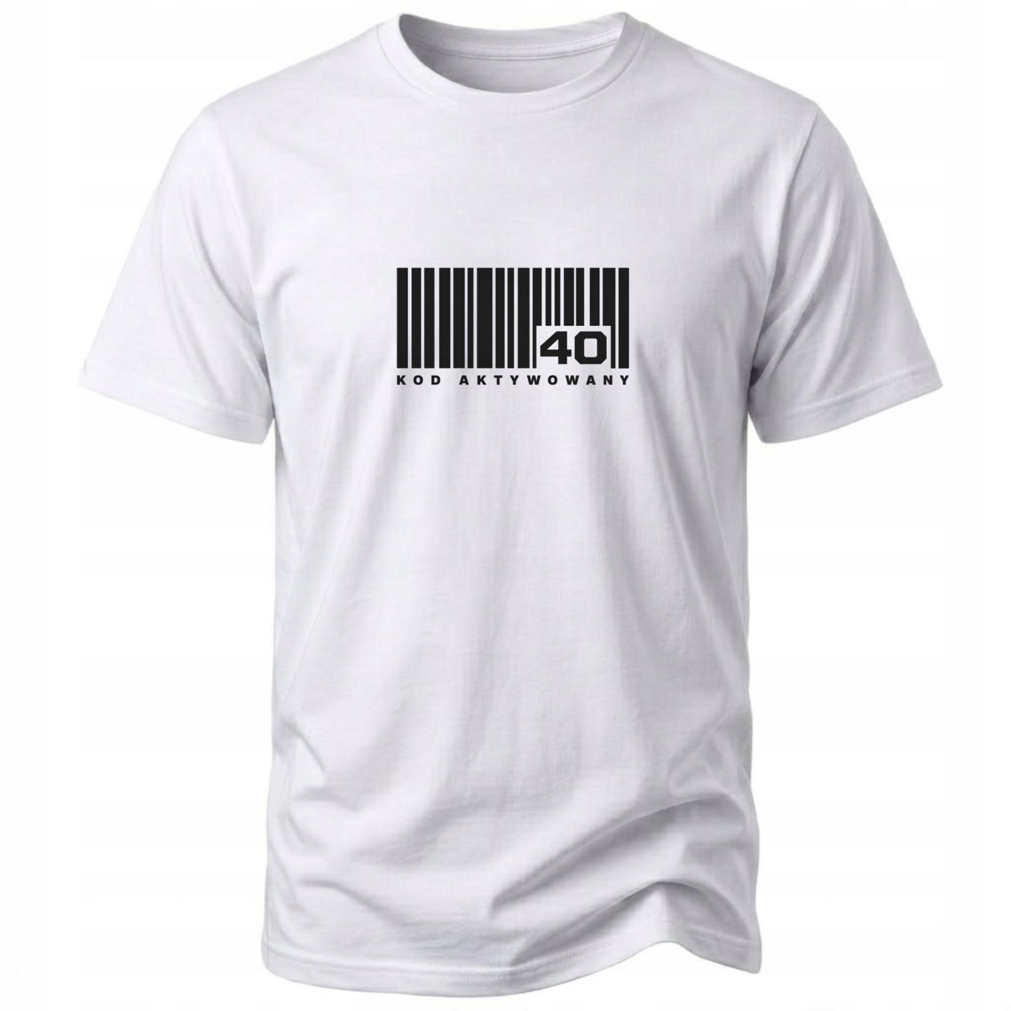 Koszulka męska na 40 urodziny 40 lat kod aktywowany prezent t-shirt