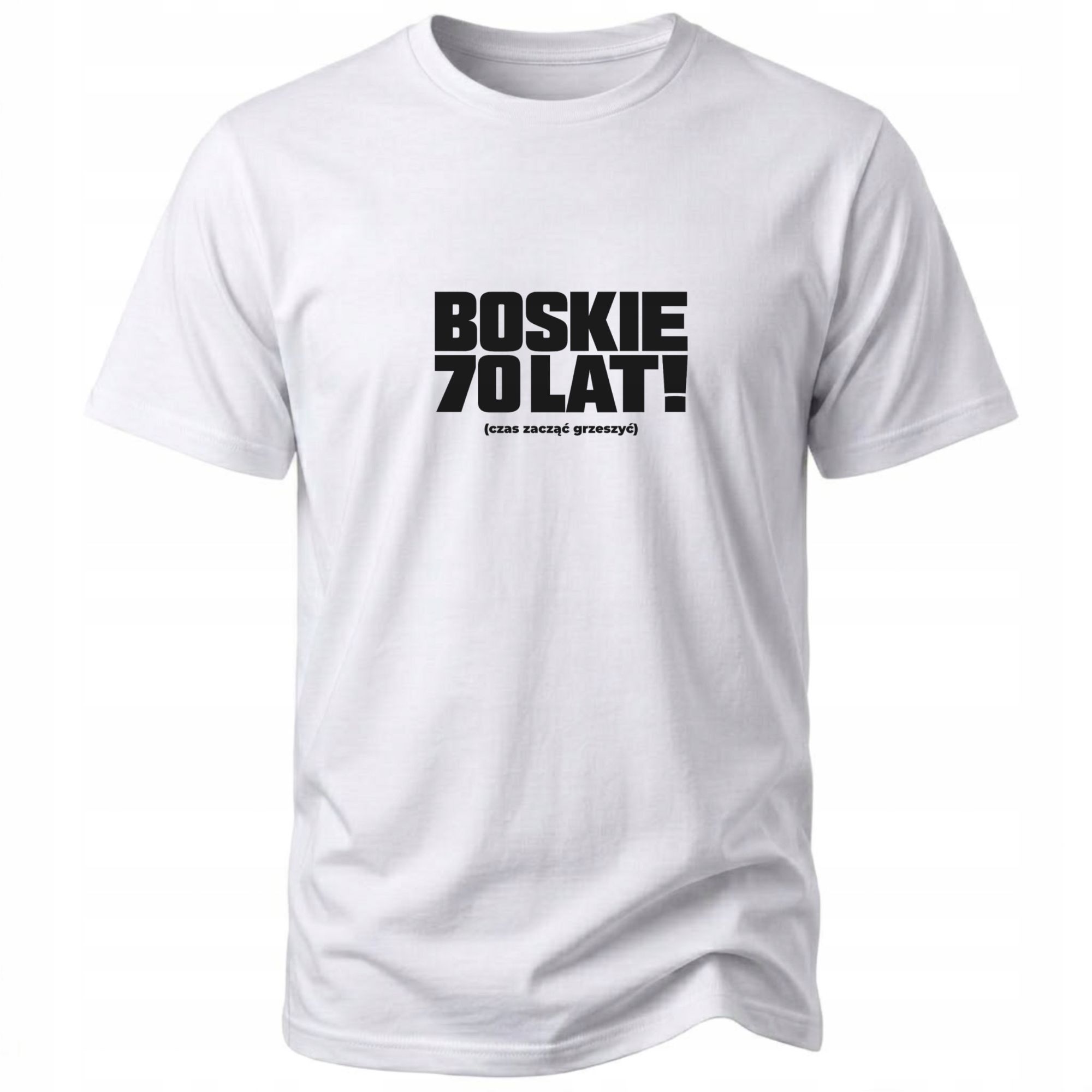 Koszulka męska t-shirt na 70-tkę prezent 70 lat BOSKIE 70 LAT taty