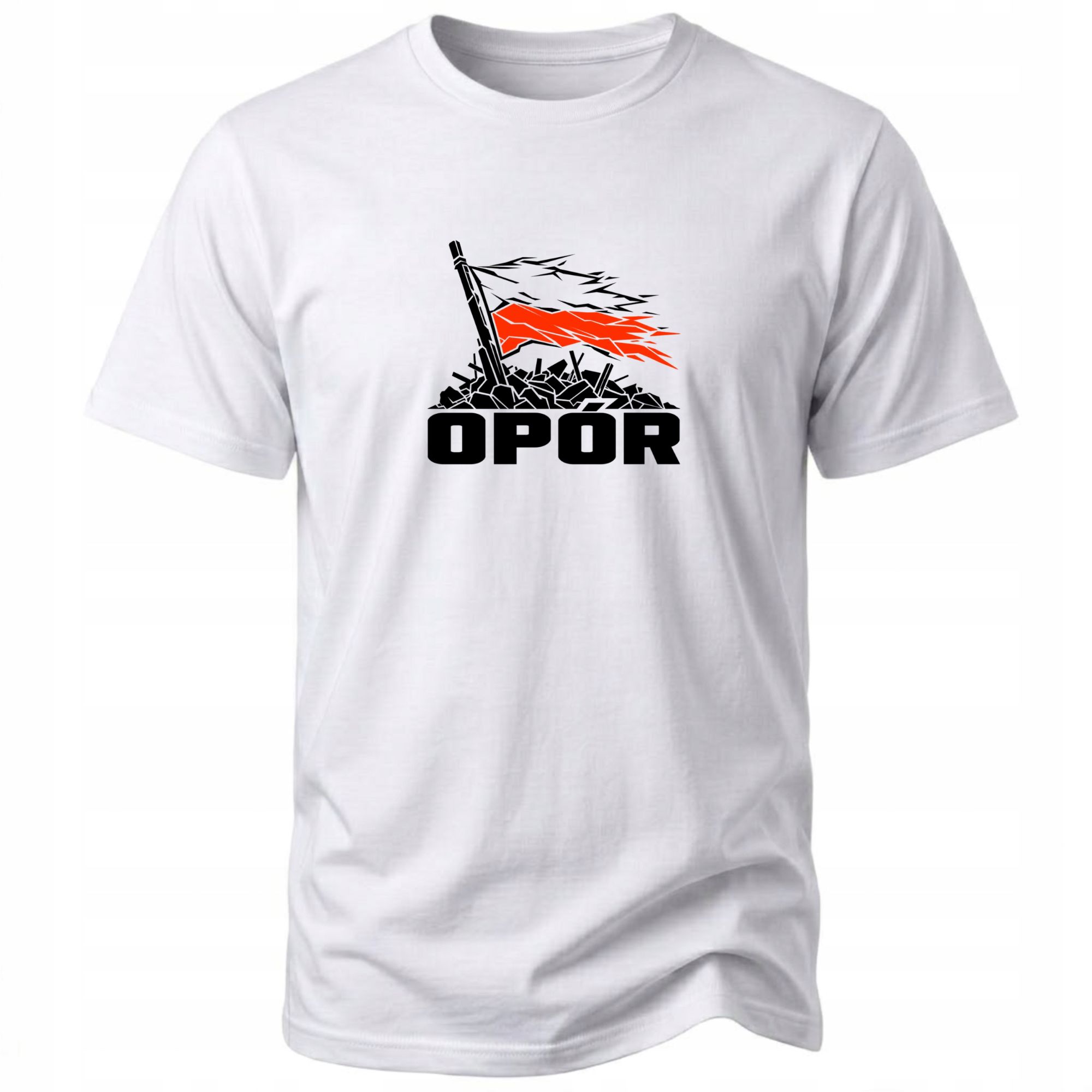Koszulka patriotyczna flaga Polska OPÓR męska t-shirt prezent