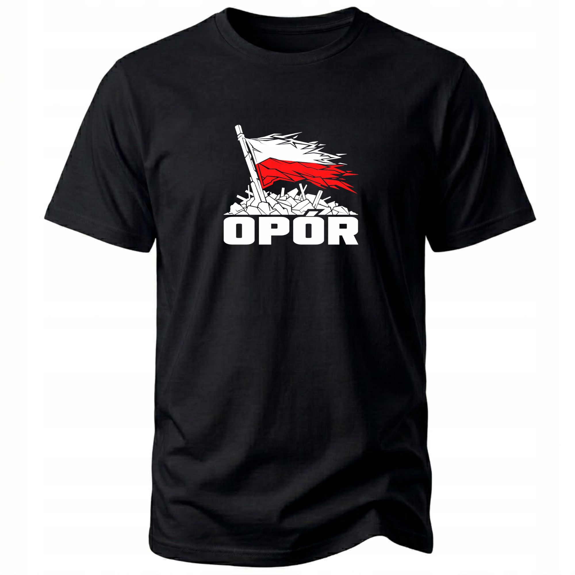 Koszulka patriotyczna flaga Polska OPÓR męska t-shirt prezent